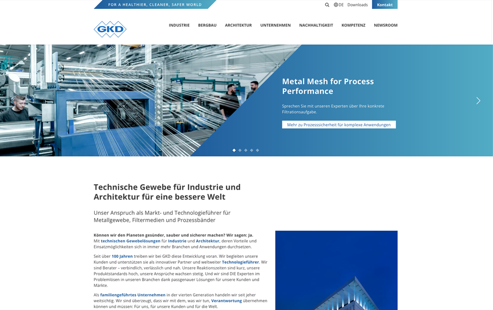 Neue Webseite von GKD