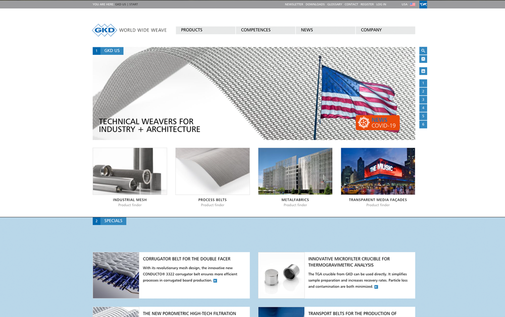 Alte Webseite von GKD