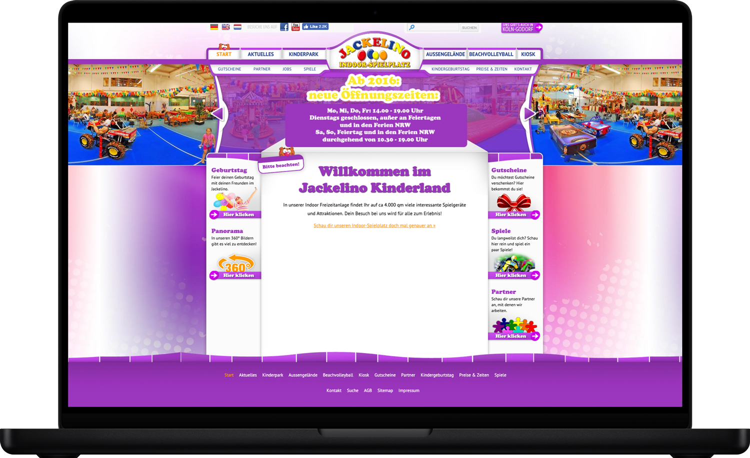 Bild der alten Webseite von jackelino.de