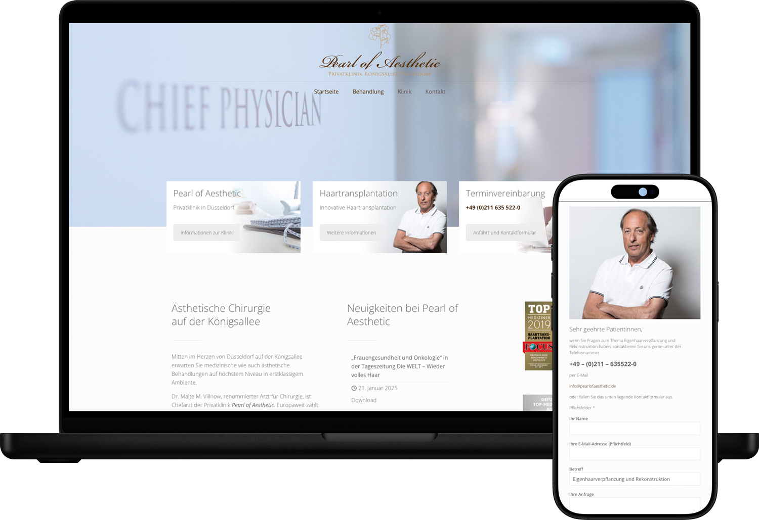 referenz-poa Webseite von Pearl of Asethetic - Ästhetische Chirurgie