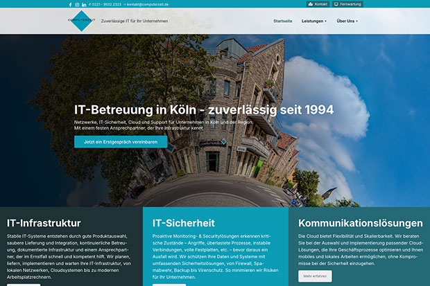 IT-Dienstleister in Köln bietet seit 1994 zuverlässige Betreuung mit Fokus auf Infrastruktur, Sicherheit und Kommunikationslösungen.
